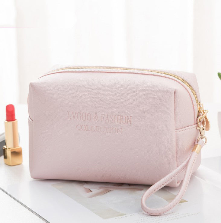 Portable PU Leather Makeup Bag