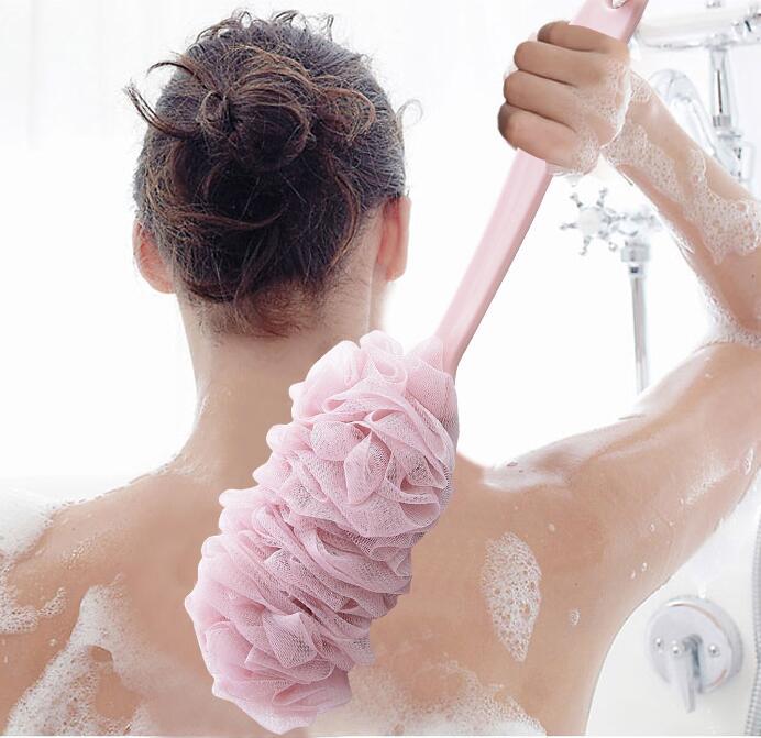 Long Handle Mesh Shower Scrubber