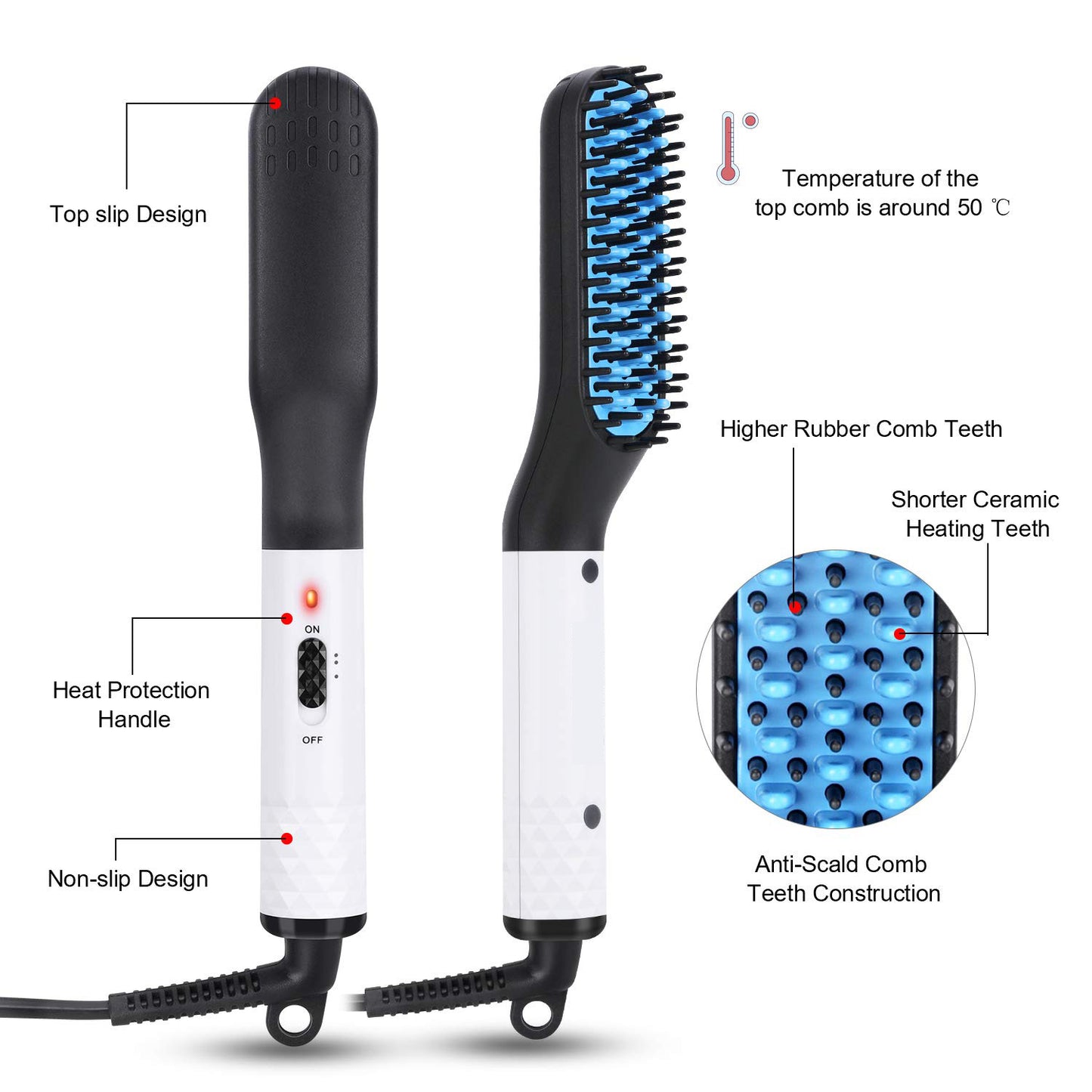 Multifunctional Hair Straightener Beard Straightening Comb