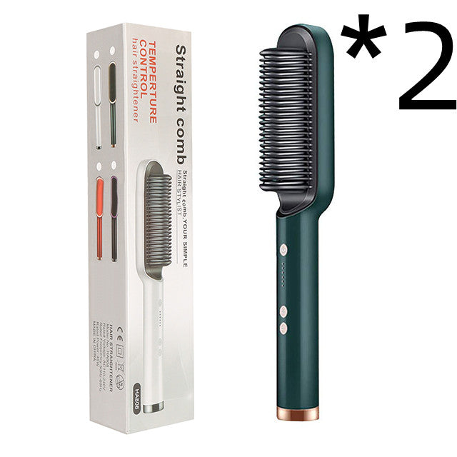 Hair Straightener Negative Ion Curling Hot Comb Brush
