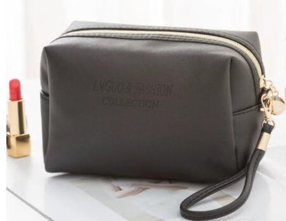 Portable PU Leather Makeup Bag
