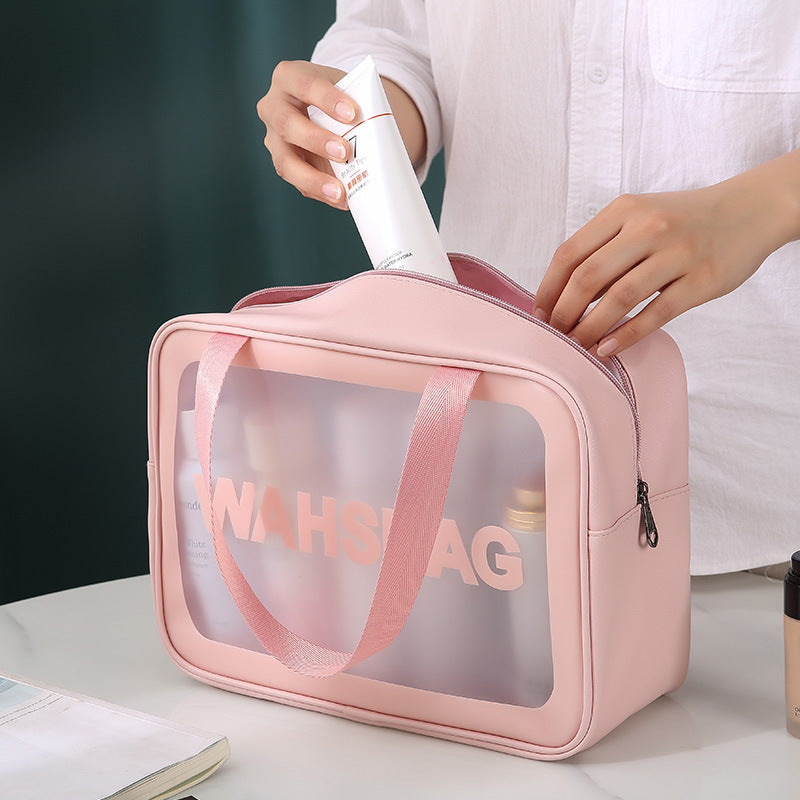 Transparent PU PVC Makeup Bag Set