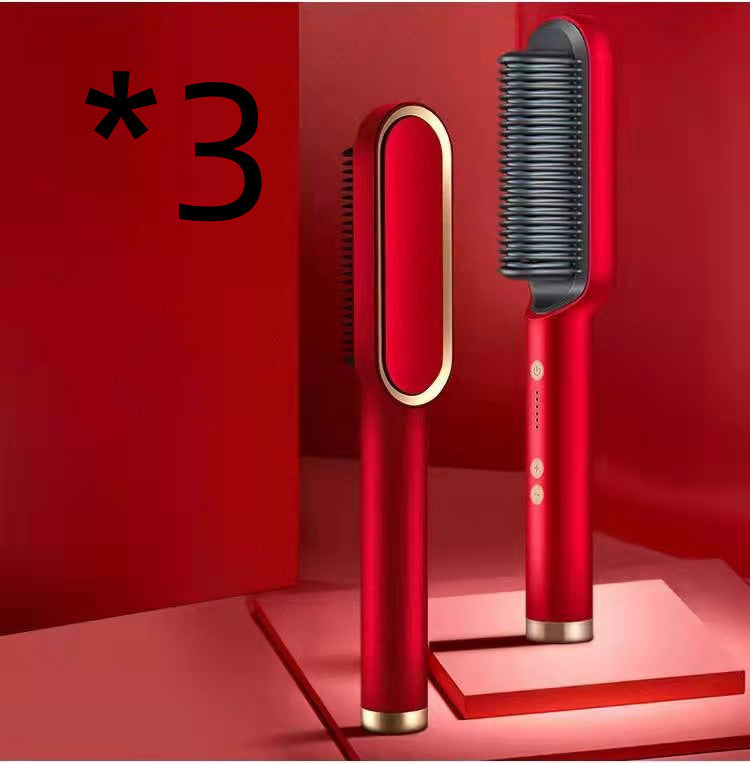 Hair Straightener Negative Ion Curling Hot Comb Brush