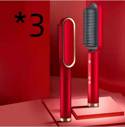 Hair Straightener Negative Ion Curling Hot Comb Brush