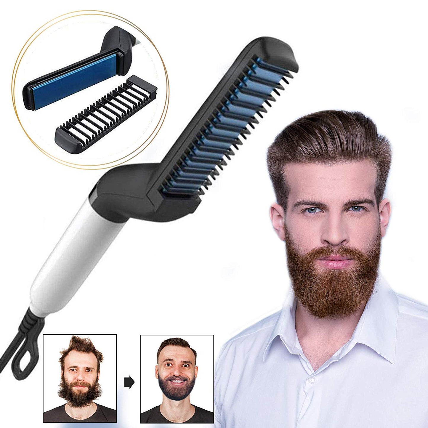 Multifunctional Electric Hair Straightener Brush