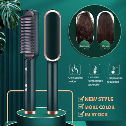Hair Straightener Negative Ion Curling Hot Comb Brush
