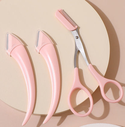 Curved Eyebrow Trimming Knife Comb