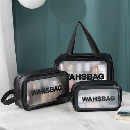 Transparent PU PVC Makeup Bag Set