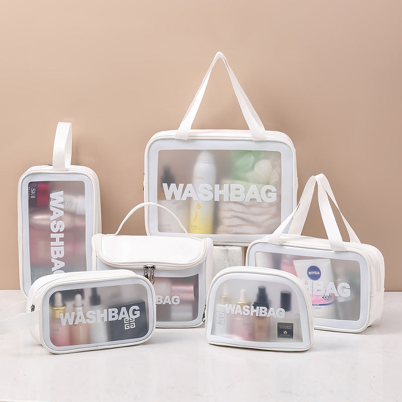 Transparent PU PVC Makeup Bag Set