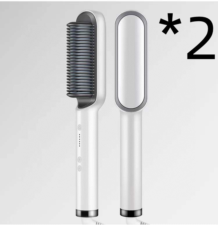 Hair Straightener Negative Ion Curling Hot Comb Brush