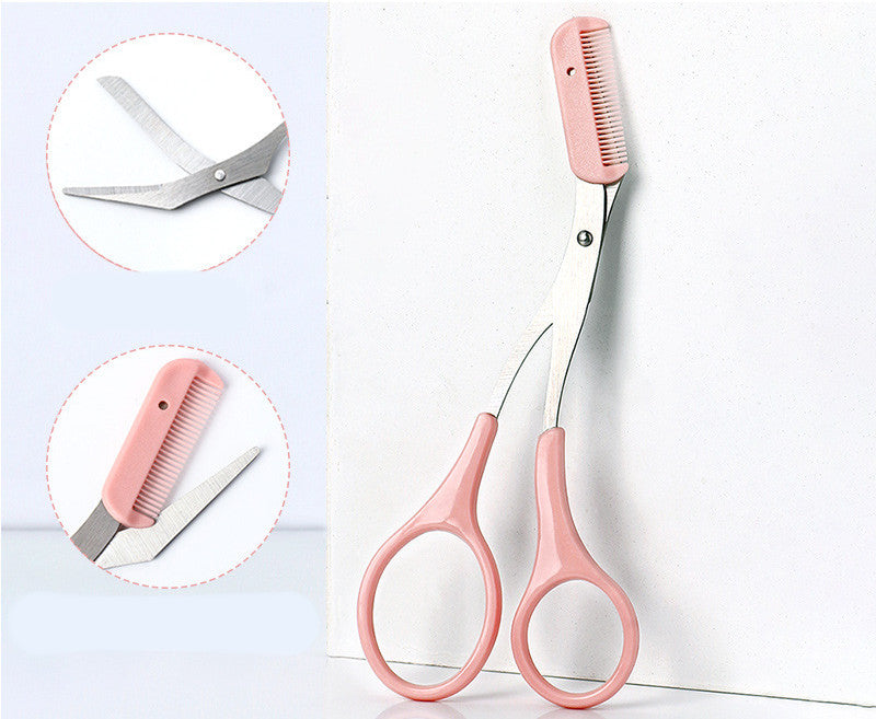 Curved Eyebrow Trimming Knife Comb