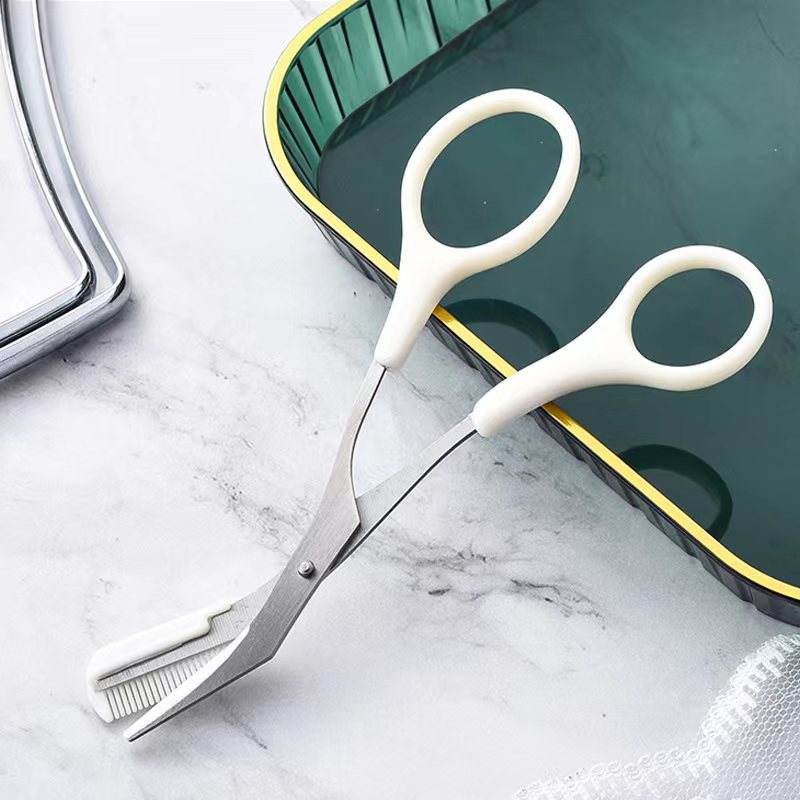 Curved Eyebrow Trimming Knife Comb