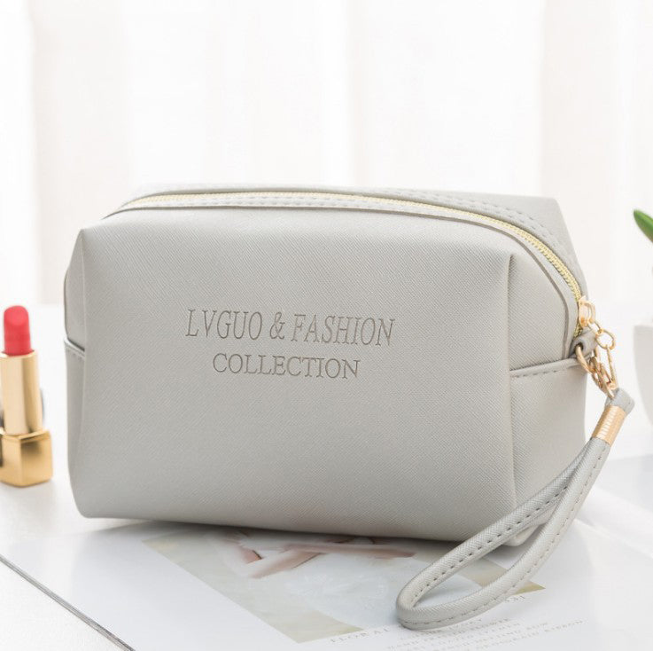 Portable PU Leather Makeup Bag