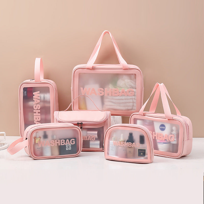 Transparent PU PVC Makeup Bag Set