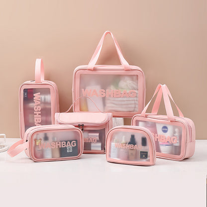 Transparent PU PVC Makeup Bag Set