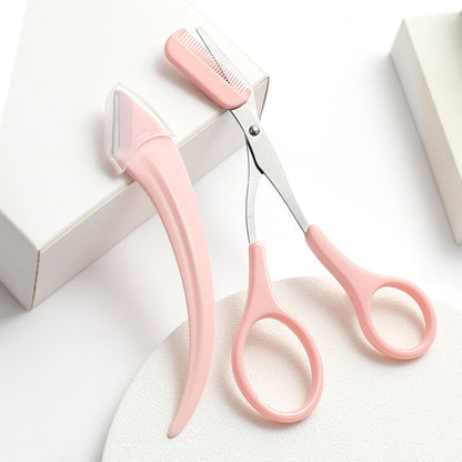 Curved Eyebrow Trimming Knife Comb