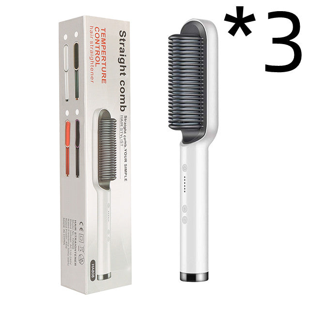 Hair Straightener Negative Ion Curling Hot Comb Brush