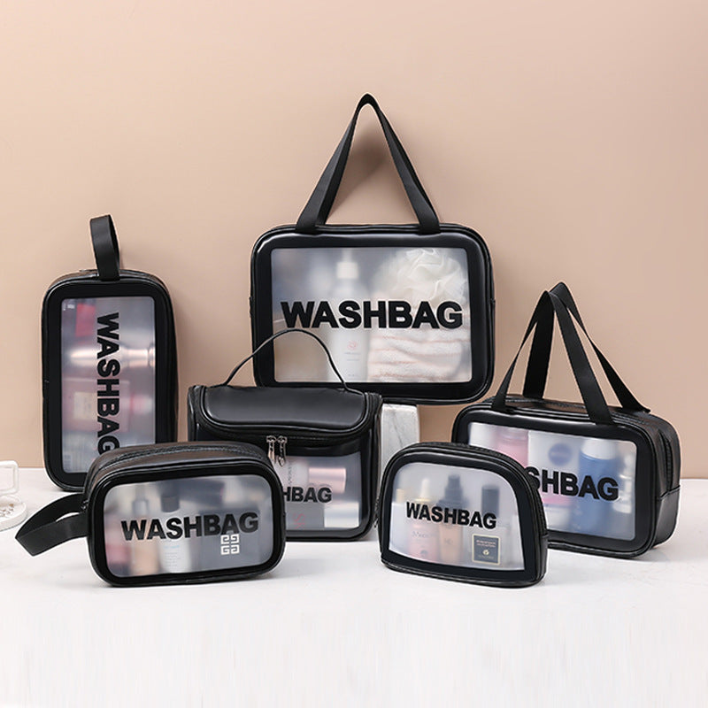 Transparent PU PVC Makeup Bag Set