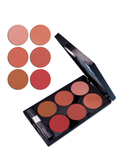 Six Color Blush Palette Multicolor Face Makeup