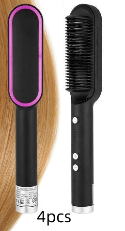 Hair Straightener Negative Ion Curling Hot Comb Brush