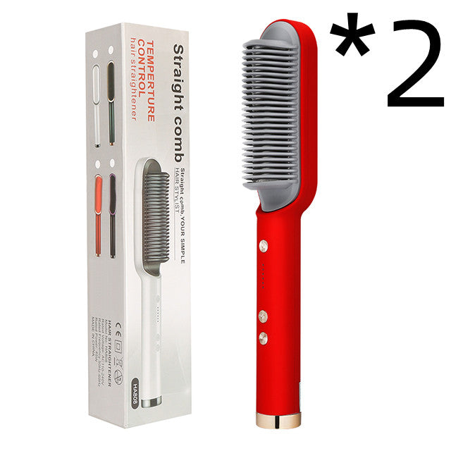 Hair Straightener Negative Ion Curling Hot Comb Brush