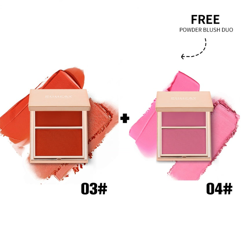 Double Take Powder Blush Duo Long Lasting Makeup
