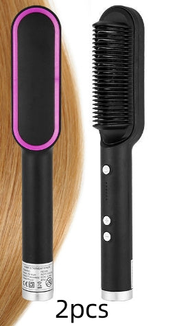 Hair Straightener Negative Ion Curling Hot Comb Brush