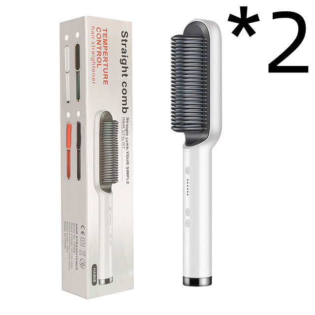Hair Straightener Negative Ion Curling Hot Comb Brush