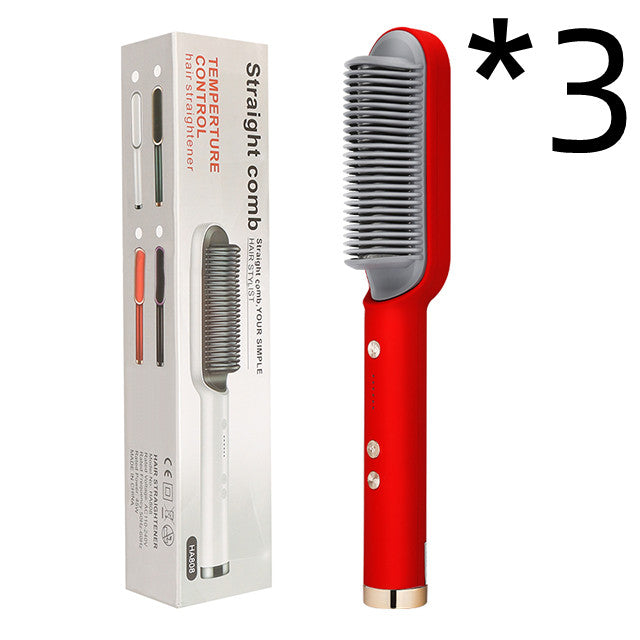 Hair Straightener Negative Ion Curling Hot Comb Brush