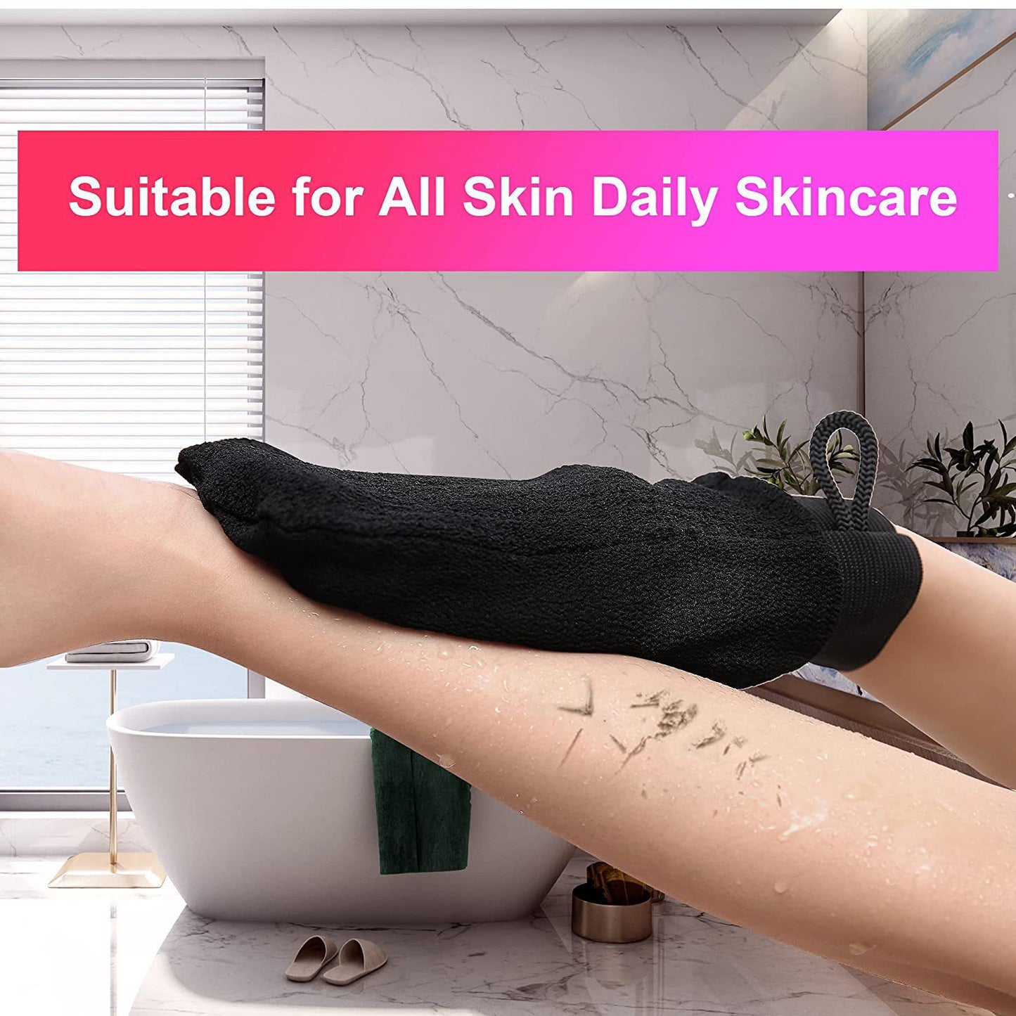 Viscose Fiber Exfoliating Bath Gloves
